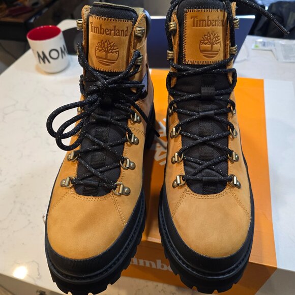 New Timberland GORE-TEX Waterproof Boots Vibram Wheat Black Nubuck Mens 10 - Picture 5 of 16